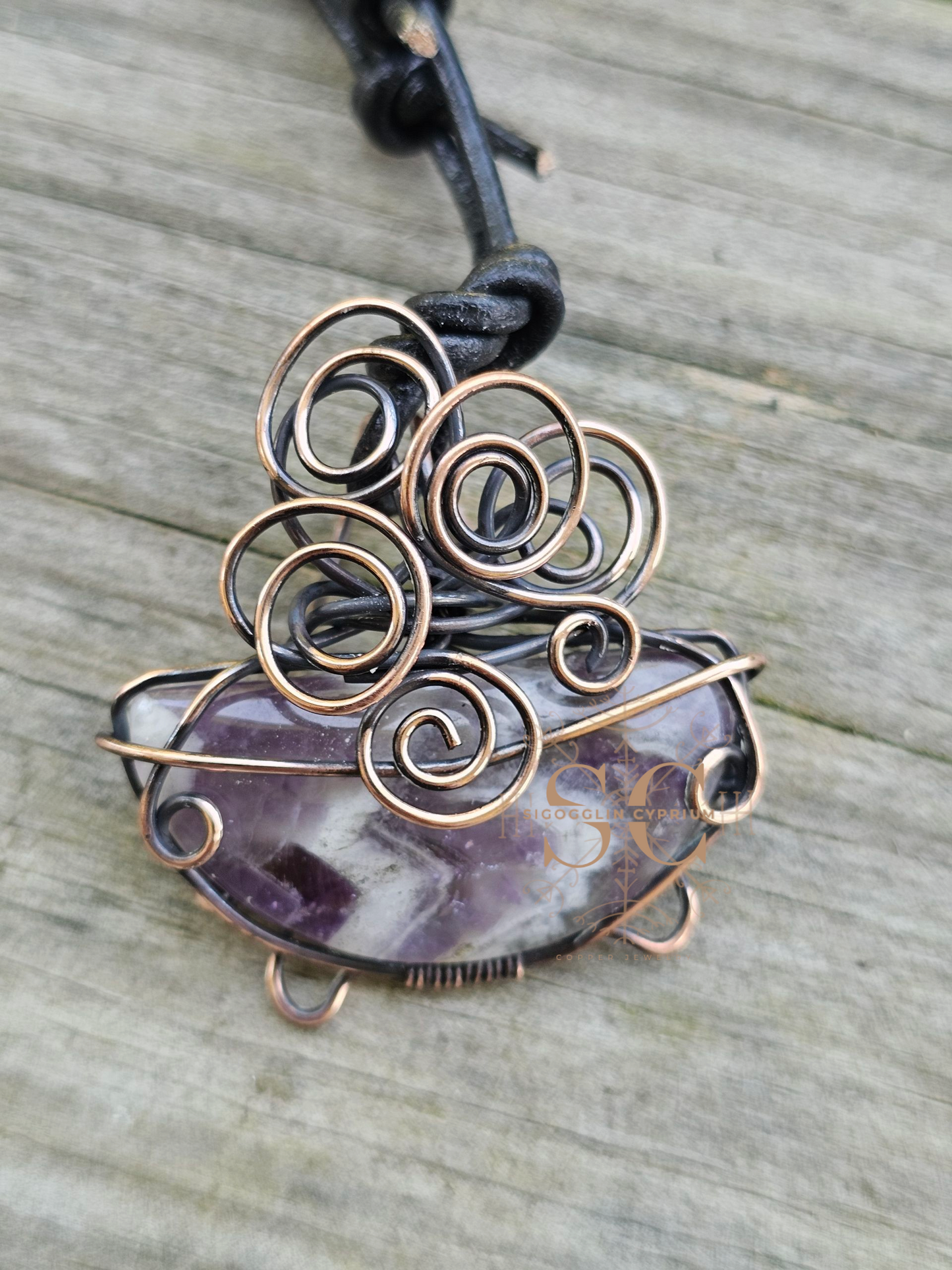 Dream Amethyst Wire Wrapped Cauldron