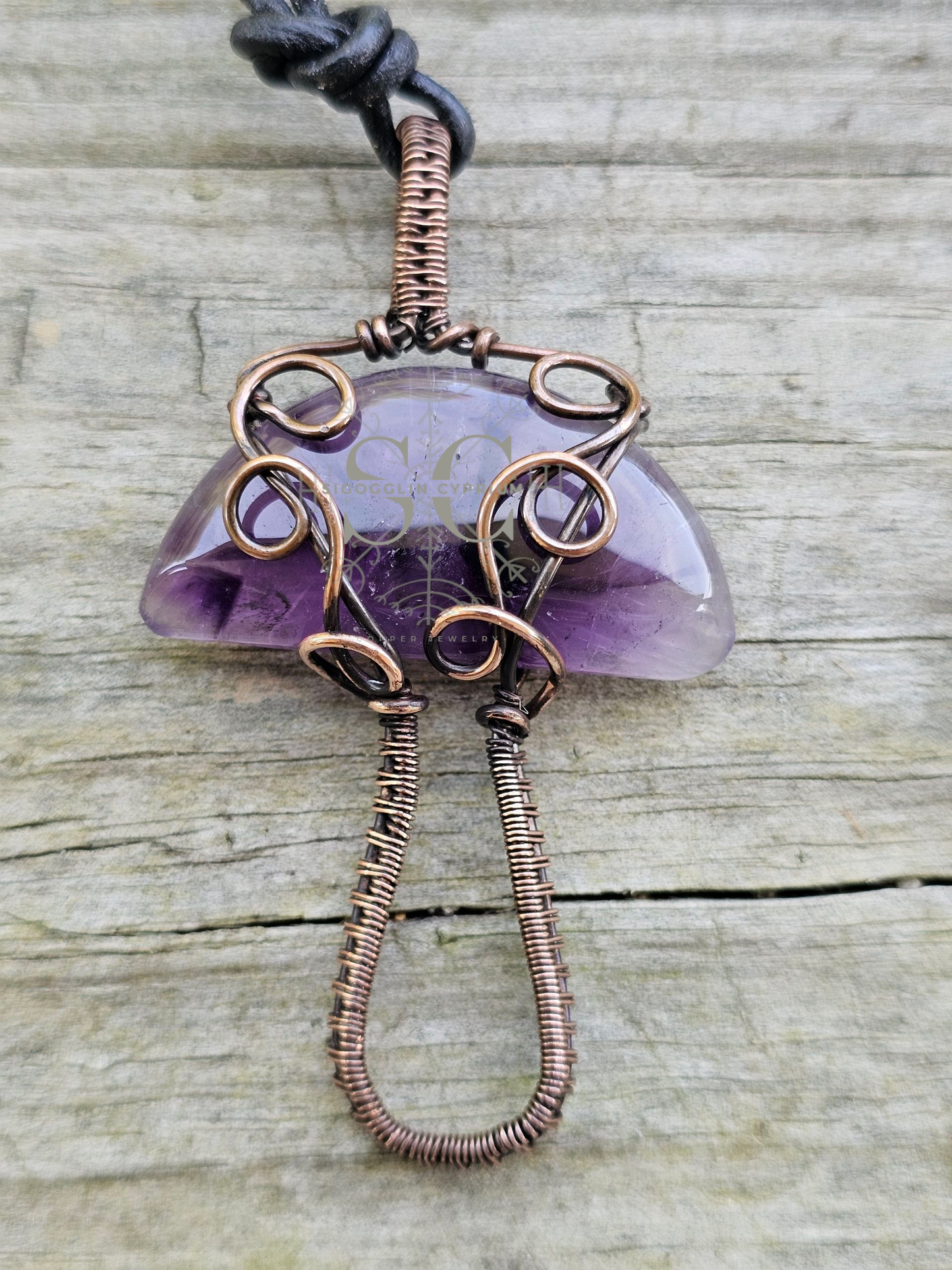 Amethyst Wire Wrapped Mushroom