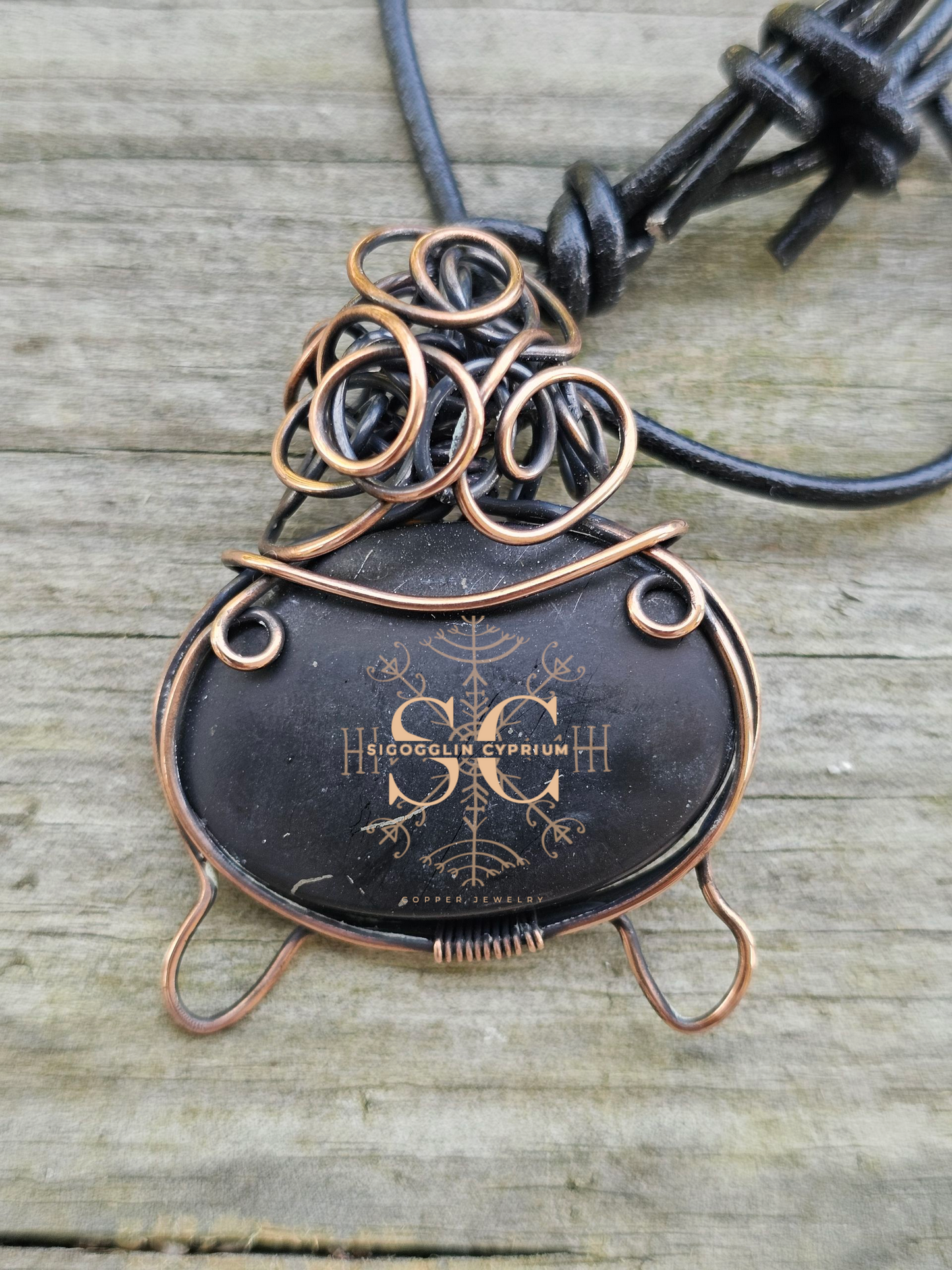 Shungite Wire Wrapped Cauldron