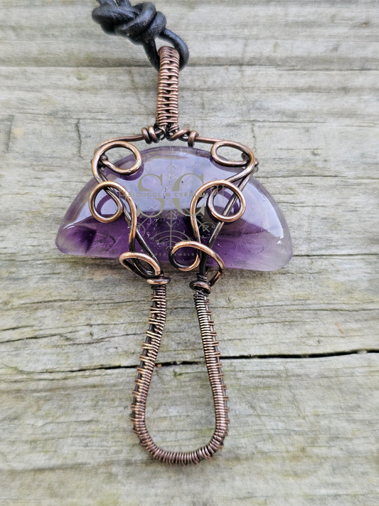 Amethyst Wire Wrapped Mushroom